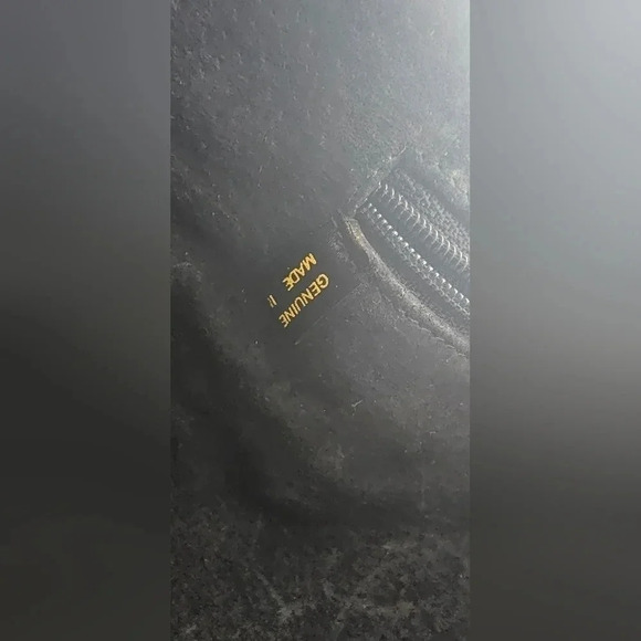 Vintage Eel Skin Black Elegant Exotic Envelope Clutch Crossbody Gold Hardware - Picture 12 of 16